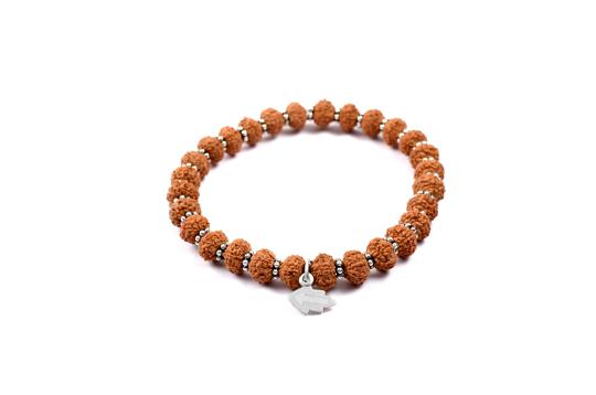 9 mukhi Durga Shakti bracelet from Java with silver chakri