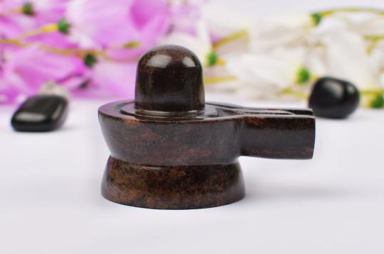 Gomed Hessonite Shivlinga - 304 gms