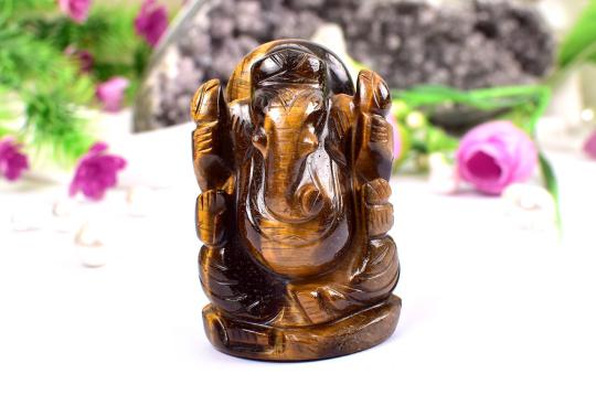 Tiger Eye Ganesha - 137 gms - II