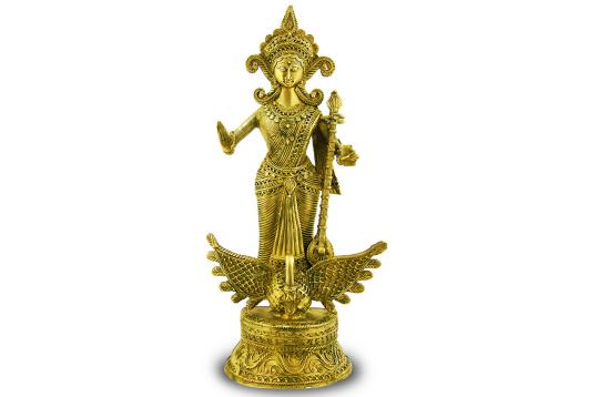 Maa Saraswati - Dhokra metal art