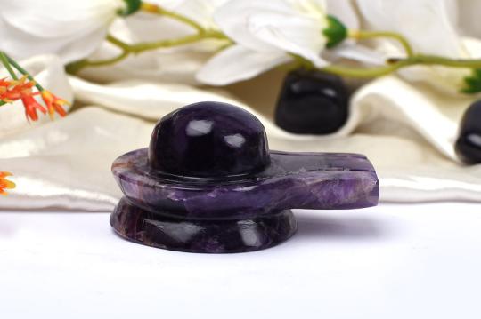 Shivlinga in Amethyst - 100 gms