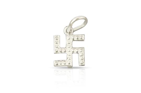 Swastik Locket in pure Silver - Design I