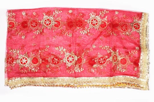 Floral Netted Mata ki Chunri