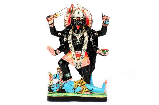 Maa Kaali in black marble idol - 11 inches