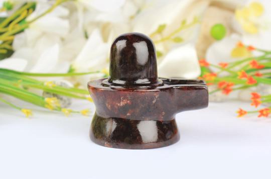 Gomed Hessonite Shivlinga - 342 gms