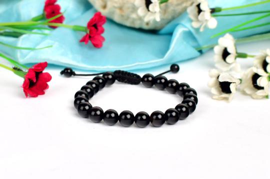 Black Agate Bracelet - 8mm