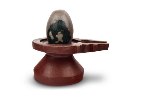 Bana Lingam with Stone Yoni base - CXLVII