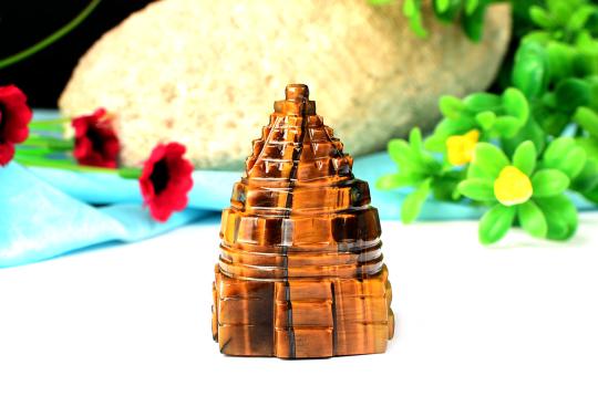 Shree Yantra in Tiger Eye Stone - 111 gms
