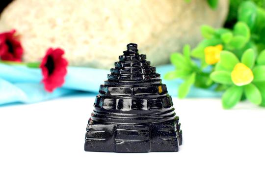 Shree Yantra in Blue Sun Stone - 55 gms - II