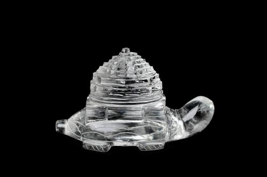 Shree Yantra in Sphatik on Tortoise - 196 gms