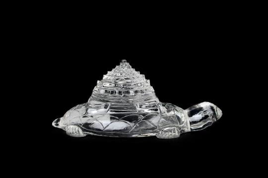 Shree Yantra in Sphatik on Tortoise - 248 gms