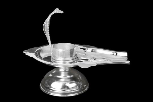 Yoni base in Pure Silver - III