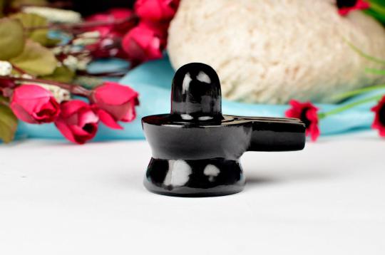 Black Agate Shivling - 100 gms - I