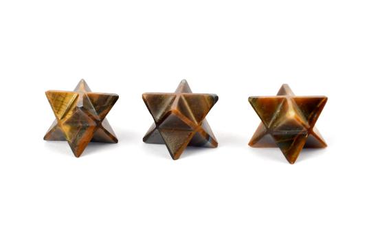 Star Pyramid in Tiger Eye - Set of 3 - 17 gms - II