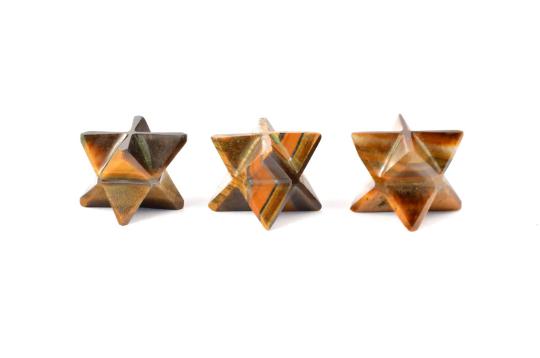 Star Pyramid in Tiger Eye - Set of 3 - 21 gms - I