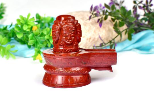 Pashupatinath Shivalinga in Jasper - 374 gms - I