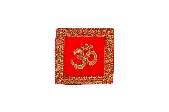 OM Design Square Puja Altar Cloth