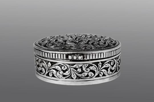 Designer Oval Silver box
