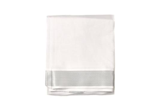 Puja Dhoti with Shawl - Rich Cotton - Silver jari
