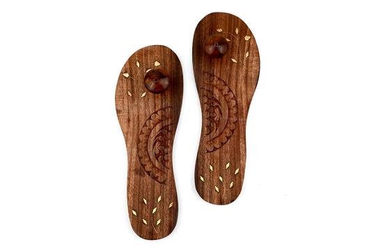 Sri Paduka in Teakwood - Big