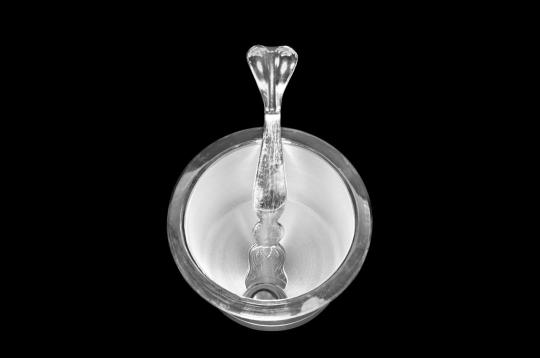 Panchpatra with pali in 925 sterling silver