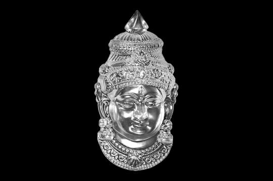 Durga Maa face in Silver - I