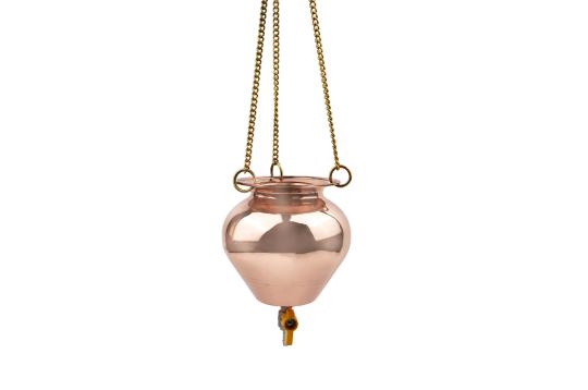 Ayurvedic Shirodhara Vessel Hanging With Control Valve For Panchakarma Oil Therapy