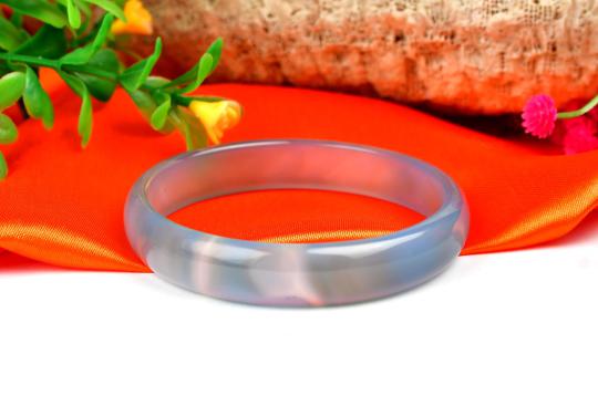 Blue Agate Bangle - VIII