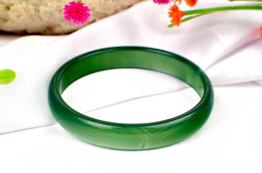 Green Agate Bangle -I