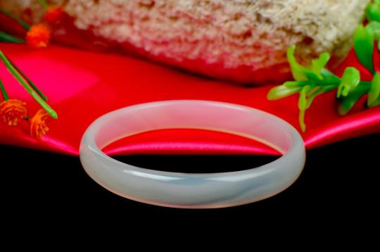 White Agate Bangle - II