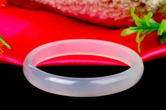 White Agate Bangle - IV