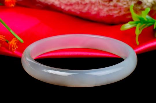 White Agate Bangle - VII