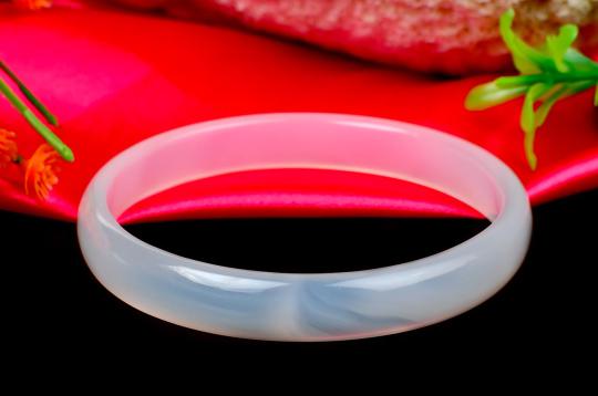 White Agate Bangle - VIII