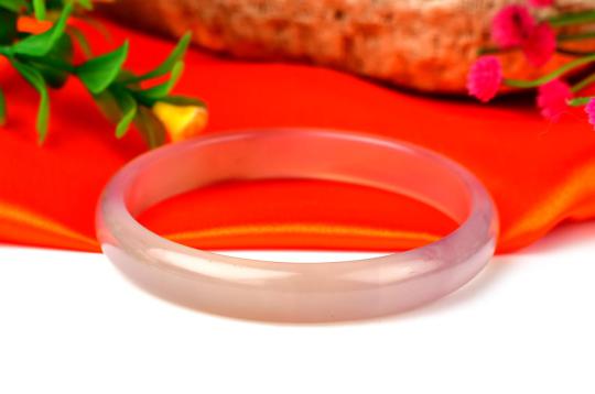 Pink Agate Bangle - III