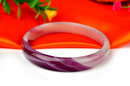 Purple Agate Bangle - V
