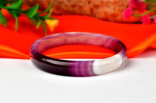 Purple Agate Bangle - XIV