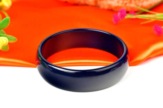Dark Blue Agate Bangle