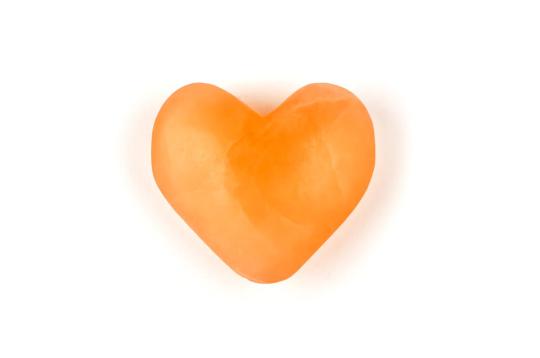 Orange Selanite Heart