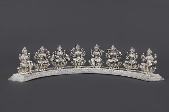 Ashtalaxmi idol (925 Sterling Silver)