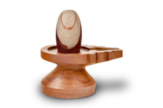Narmada Lingam with Stone Damru Yoni Base - VII