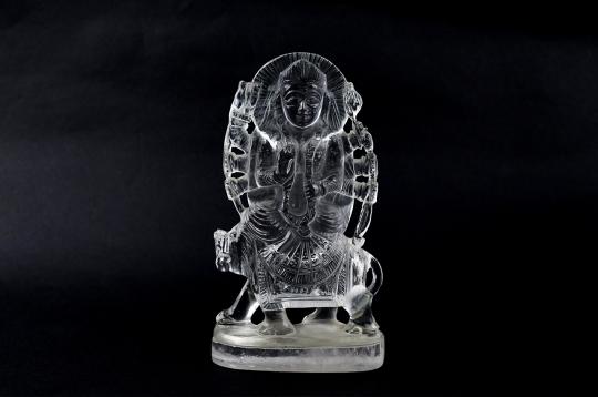 Sphatik Crystal Durga Idol - 369 gms
