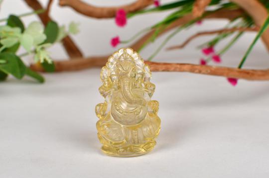 Ganesha in Lemon Topaz - 191 carat