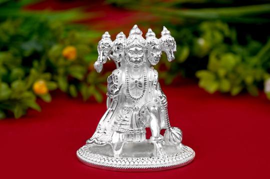 Panchmukhi Hanuman Idol (925 Sterling Silver)