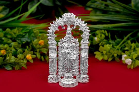 Venkateshwara Balaji Sridevi Bhudevi 925 Sterling Silver Idol