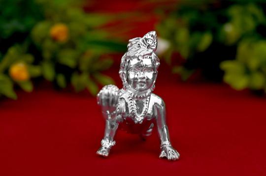 Bal Gopal (Baby Krishna) Idol (925 Sterling Silver)