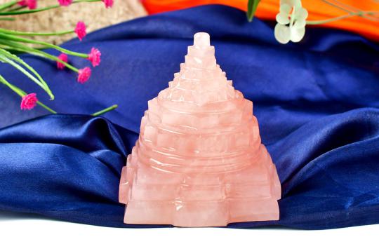 Rose Quartz Shree Yantra - 349 gms