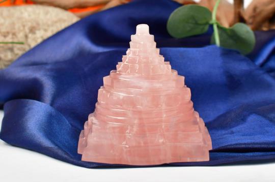 Rose Quartz Shree Yantra - 333 gms
