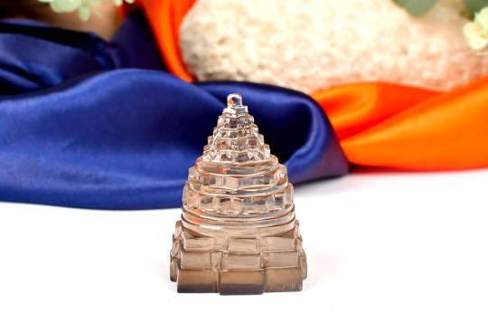 Natural Smoky Quartz Shree Yantra - 102 gms