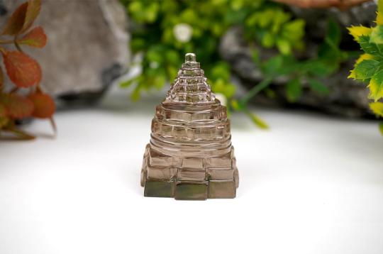 Natural Smoky Quartz Shree Yantra - 94 gms