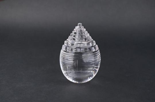 Sphatik Shree Yantra with Lingam - 477 gms